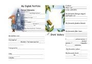 English Worksheet: My English Portfolio (for girls)