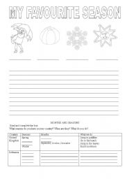 English worksheet: Seasons