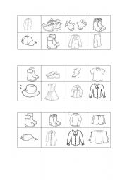 English Worksheet: BINGO CLOTHES 2