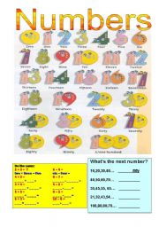 English Worksheet: Numbers