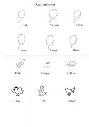 English Worksheet: color
