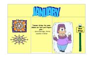 English Worksheet: A rhyming CALENDAR. /part 1/