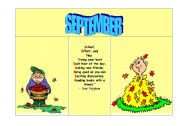 English Worksheet: A rhyming CALENDAR /part 3/