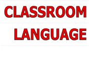 English Worksheet: Classroom language