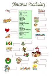 English Worksheet: Christmas Vocabulary