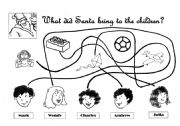 English Worksheet: What did Santa bring to the children?