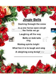English Worksheet: jingle bells
