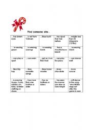 English worksheet: Christmas party getting to know you