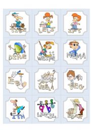 English Worksheet: Irregular Verbs Flash Cards 5