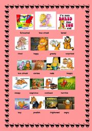 English Worksheet: Garfield & Adjectives