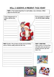English Worksheet: Santa Loves Children