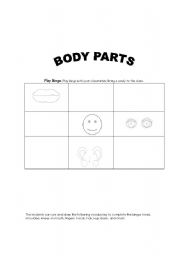 English worksheet: Body Parts Bingo