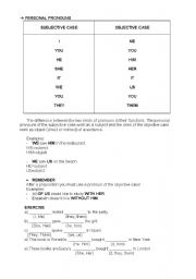 English Worksheet: Personal Pronouns