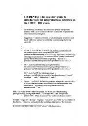 English Worksheet: Writing Introductions for TOEFL IBT exam 