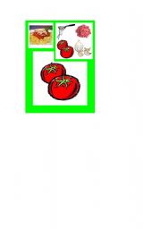 English worksheet: Happy Food Families Spahetti Bolognese - tomatoes