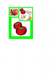 English worksheet: Happy Food Families tomato sauce - tomatoes