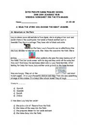 English worksheet: worksheet