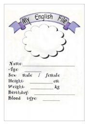 English Worksheet: My English File