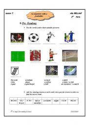English Worksheet: football