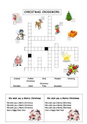 Christmas Crossword and We wish you a Merry Christmas 