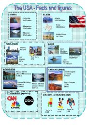 English Worksheet: The USA - Facts and figures