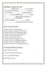 English Worksheet: There is - There are 