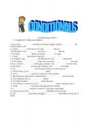 English Worksheet: Conditional test