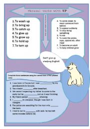 English Worksheet: Phrasal verbs with UP