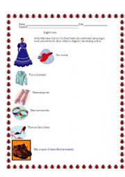 English worksheet: English Worksheet about Clothes