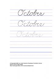 English Worksheet: Months