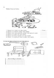 English Worksheet: prepositions