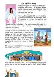 English Worksheet: The Christmas Story