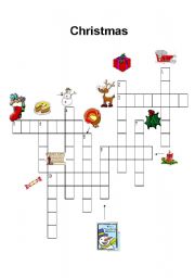 Christmas vocabulary crossword