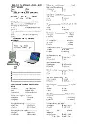 English Worksheet: Test on comparatives,superlatives...