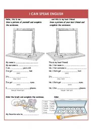 English Worksheet: I can speak English