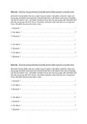 English worksheet: Reported speech