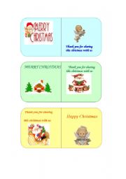 English worksheet: Christmas cards