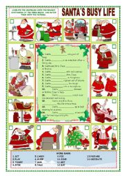 English Worksheet: SANTAS BUSY LIFE