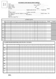 English Worksheet: student information sheet