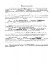 English Worksheet: Prepositions +Places to see in London