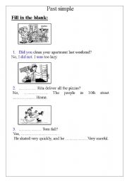 English worksheet: Past simple