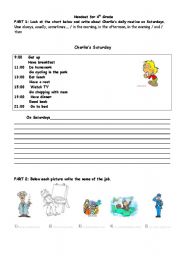 English Worksheet: 4the Grade Writing & Vocabulary