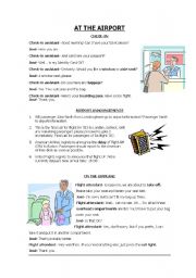 English Worksheet: At the airport