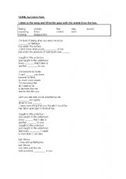 English Worksheet: NUMB, Linkin Park