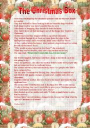English Worksheet: The Christmas Box