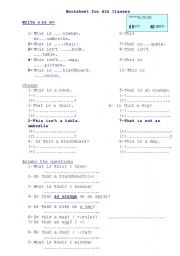 English Worksheet: Singulars and Plurals