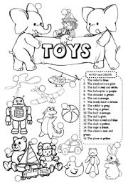 English Worksheet: Toys