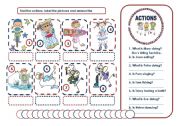 English Worksheet: DESCRIBING ACTIONS