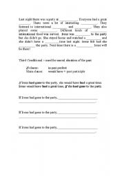 English Worksheet: Third Conditional