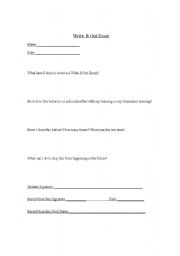 English worksheet: Write it out essay